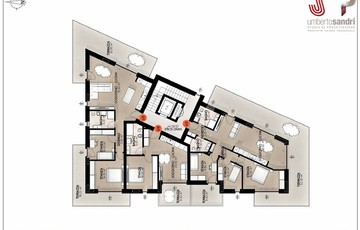 Trento-Residenza Einaudi 22-Planimetria p. primo
