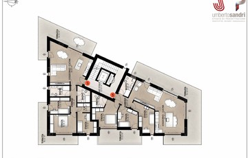 Trento-Residenza Einaudi 22-Planimetria p. secondo