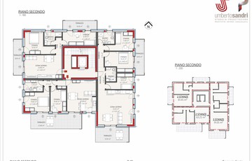 Trento-Residenza Le Scuole-Planimetria p. secondo